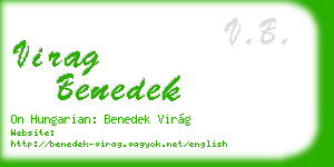 virag benedek business card